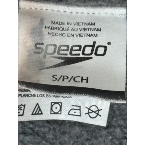 Speedo Team Jacket Parka Coat Small Royal Blue Long Hood Lined Pool Water Swim - Picture 6 of 7